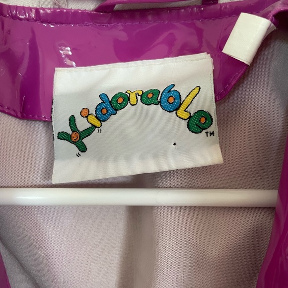 Kidorable rain coat purple with flowers and butterflies - Picture 4 of 4